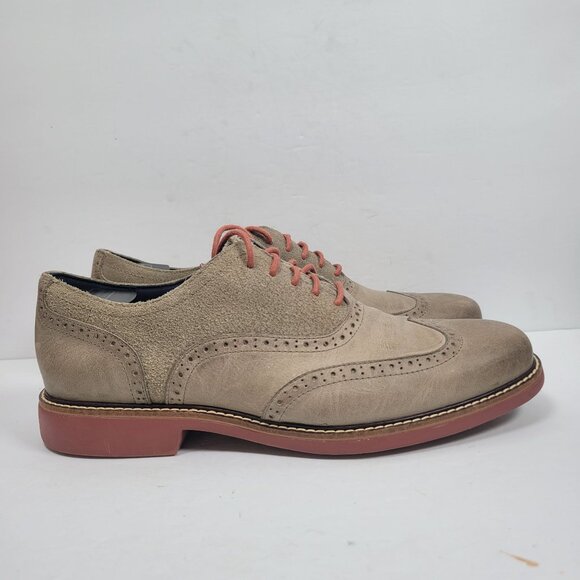 Cole Haan Other - Cole Haan Men's Olive Green Leather & Suede Oxford Shoes C11708 US Size 10.5M